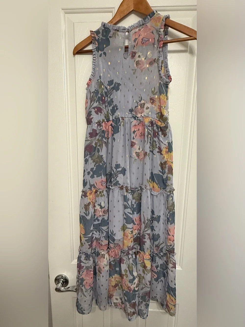 Lilt Floral Tiered Ruffle Maxi Sundress Size 14 (L)